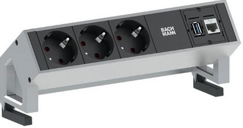 BACHMANN 3X Schuko 1X Cat6 1X Usb3.0  (902.501)