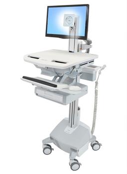 ERGOTRON styleview cart LCD pivot 1 drawer LIFE powered (SV44-1312-2 $DEL)