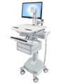 STYLEVIEW CART WITH LCD PIVOT LIFE POWERED 4 DRAWER EU SAU-EU