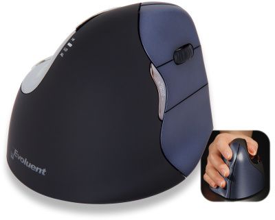 EVOLUENT Vertical Mouse 4 Wireless Ergonomisk mus, Optisk, Trådløs (BNEEVR4W $DEL)
