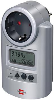 BRENNENSTUHL EL-mätare,  driftskostnad,  volt/ watt,  silver (1506600)