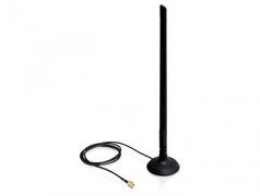 DELOCK SMA WLAN Antenna with Magnetic Stand and Flexible 