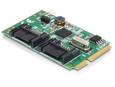 DELOCK MiniPCIe I/O PCIe full size 2 x SATA 6 Gb/s