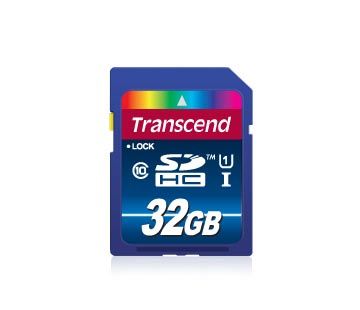 TRANSCEND SDHC Class 10 UHS-I (Premium) - Flash memory card - 32 GB - UHS Class 1 / Class10 - SDHC UHS-I (TS32GSDU1)