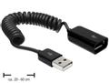 DELOCK USB-Verl. USB2.0 Typ A -> A St/Bu 20-60cm S