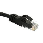 C2G G Cat6 Booted Unshielded (UTP) Crossover Patch Cable - Crossover cable - RJ-45 (M) to RJ-45 (M) - 50 cm - UTP - CAT 6 - molded, snagless, stranded - black (83539)