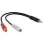 C2G Cbl/6IN 3.5mm Str Male to 2 RCA FeMaleY-