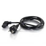 C2G 16 AWG European 90Â° Power Cord | Apparatkabel | CEE 7/7 (German/ Schuko) - IEC C13 (Appliance) | 2m | Svart (88534)