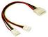 C2G "Y" Cable - Strömdelare - 4 pin strömuttag för minimikontakt (hona) till 4 pin intern effekt (hane)