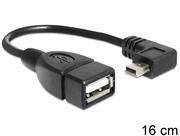Delock USB-kabel - mini-USB type B til USB - 16 cm