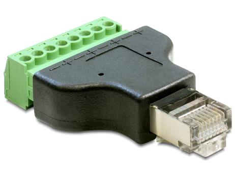 DELOCK Adapter Terminalblock 8pin -> RJ45 St (65389)