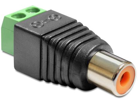 DELOCK Adapter Terminalblock 2pin -> Cinch Bu (65418)