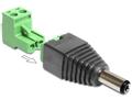 DELOCK Adapter Terminalblock 2pin -> DC 2,1 x 5,5m