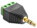 DELOCK Adapter Terminalblock 3pin -> 3,5mm stereo 