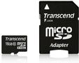 TRANSCEND MicroSDHC Card    16GB + Adapter / Class