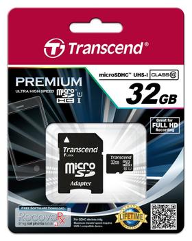 TRANSCEND SDHC MICRO UHS-1 32GB M. ADPT (TS32GUSDU1)