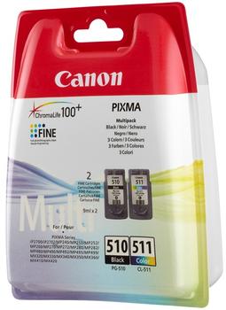 CANON 1LB PG-510 / CL-511 ink cartridge black and colour multipack blister with security (2970B011)