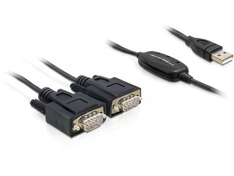 DELOCK Kabel Adapter USB-St.>2x Seriell-St. 1,4m [ (61886)