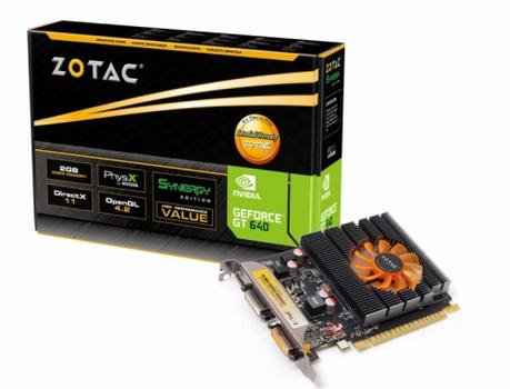 ZOTAC GeForce GT 640 2GB PhysX CUDA PCI-Express 3.0, "Synergy Edition", DDR3, DL-DVI-I + DL-DVI-D, mini-HDMI (ZT-60206-10L)