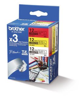 BROTHER TZE-31M3 12MM 8M 3-PACK WITH TZE-231/431/631 SUPL | Synigo