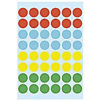 HERMA Self-adhesive labels HERMA multi-purpose,  ø12MM, 10 sheets ,1851 (10x240) (1851*10)