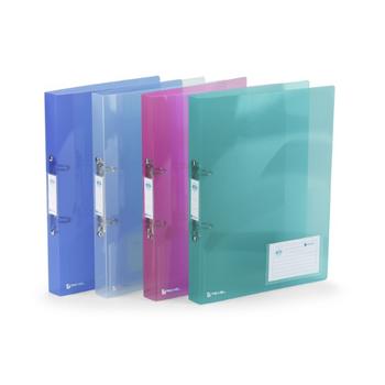 REXEL Ice Ring Binder Polypropylene 2 O-Ring A4 25mm Rings Translucent Assorted (Pack 10) 2102044 DD (2102044)