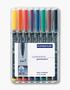 STAEDTLER Lumocolor 318 Overheadmarker 97% gerecycleerd Fijn Ronde punt 0,6 mm Kleurenassortiment Navulbaar 8 Stuks