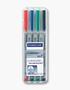 STAEDTLER Lumocolor OHP Pen Non-Permanent Fine 0.6mm Line Assorted Colours (Pack 4) - 316WP4