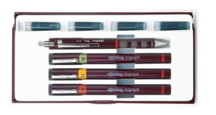 ROTRING Isograph Junior Set 0,2  / 0,3 / 0,5 -kynäsetti (S0699320)