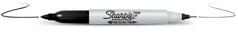 SHARPIE Twin Tip Permanent Marker 0.5mm and 0.7mm Line Black (Pack 12) - S0811100