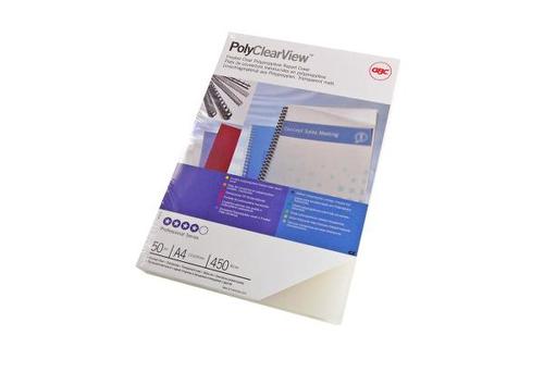 GBC Binding Cover Polypropylene A4 200 Micron Clear (Pack 100) 2100536E (2100536E)
