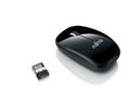 FUJITSU Wireless Notebook Mouse WI410 Mini Design glossy black 3 keys 1.000dpi optical sensor 2.40GHz 10m range Micro USB Receiver