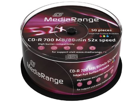 MediaRange CD-R 700MB/ 80min 52x printable (50) (MR208)