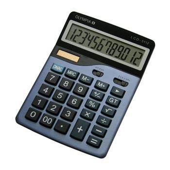 OLYMPIA lcd-5112, desktop calculator,  12 digits, dual power, plastic keys, big display (941911005)
