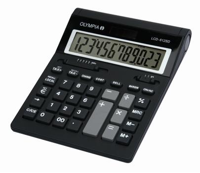 OLYMPIA lcd612sd, desktop calculator,  12 digits, tax calculation (941911006)