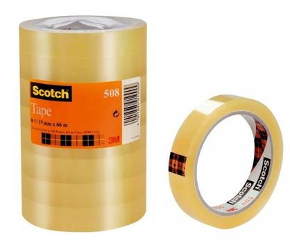 3M Tape Clear Scotch 508 66mX19mm (5081966*8)