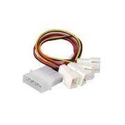 AKASA multi fan connection with speed reduction - viftestrømsplitter - 4-pin intern strøm til 3-pins viftekontakt - 15 cm