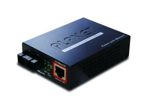 PLANET Konverter 10/100TX - 100FX SC MM Multimode 100Mbit SC Bridge PoE (FTP-802)