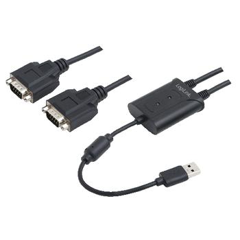 LOGILINK USB Adapter USB 2.0 zu 2 x Serial (AU0031)