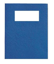 GBC Binding Cover Leathergrain Window/ Plain A4 250gsm Blue 25 Pairs (Pack 50) 46735E (46735E)