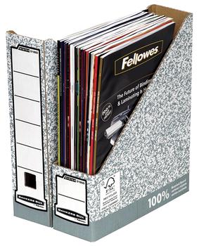 FELLOWES Bankers Box System Magazine File Board Grey (Pack 10) 186004 (0186004)