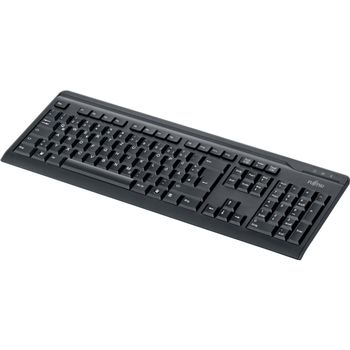 FUJITSU Keyboard KB410 slim value USB Black 104 keys USB cable 1,8m (US) (INT) (S26381-K510-L410)