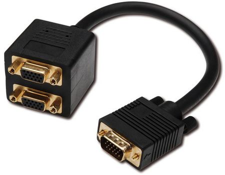 ASSMANN Electronic VGA Monitor Y-splitter Cable HD15 - 2xHD15 M/F 0 Factory Sealed (AK-310400-002-S)