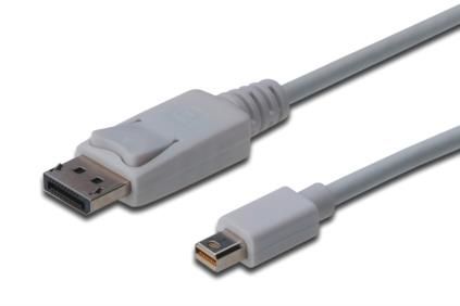 ASSMANN Electronic Digitus DisplayPort Cable DP-MiniDP. M/M. White 3m Factory Sealed (AK-340102-030-W)
