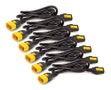 APC Power Cord Kit (6 ea), Locking, C13 to C14, 0.6m, Black