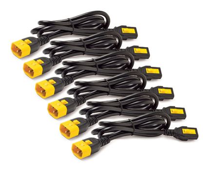 APC Power Cord Kit (6 ea), Locking, C13 to C14, 1.2m, Black (AP8704S-WW)