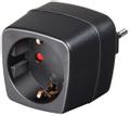BRENNENSTUHL reseadapter, EU till Italien, jordad, petskydd, svart