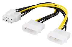 DELTACO 8 pin PCI Express power (female) - 4-pin internal power (5 V) (male) 30cm
