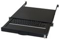 AIXCASE 48.3cm Tastaturschublade 1HE DE PS2&USB Trackb. schw