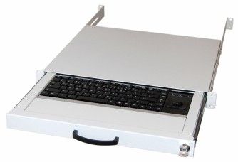 AIXCASE 48.3cm Aixcase Tastaturschublade 1HE DE PS2&USB Trackb.beige (AIX-19K1UKDETB-W)